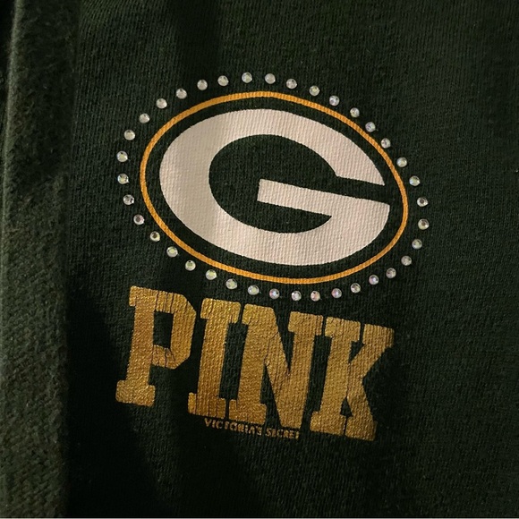 Vs. Pink y2k Green Bay Packers bling hoodie-small - Picture 6 of 9